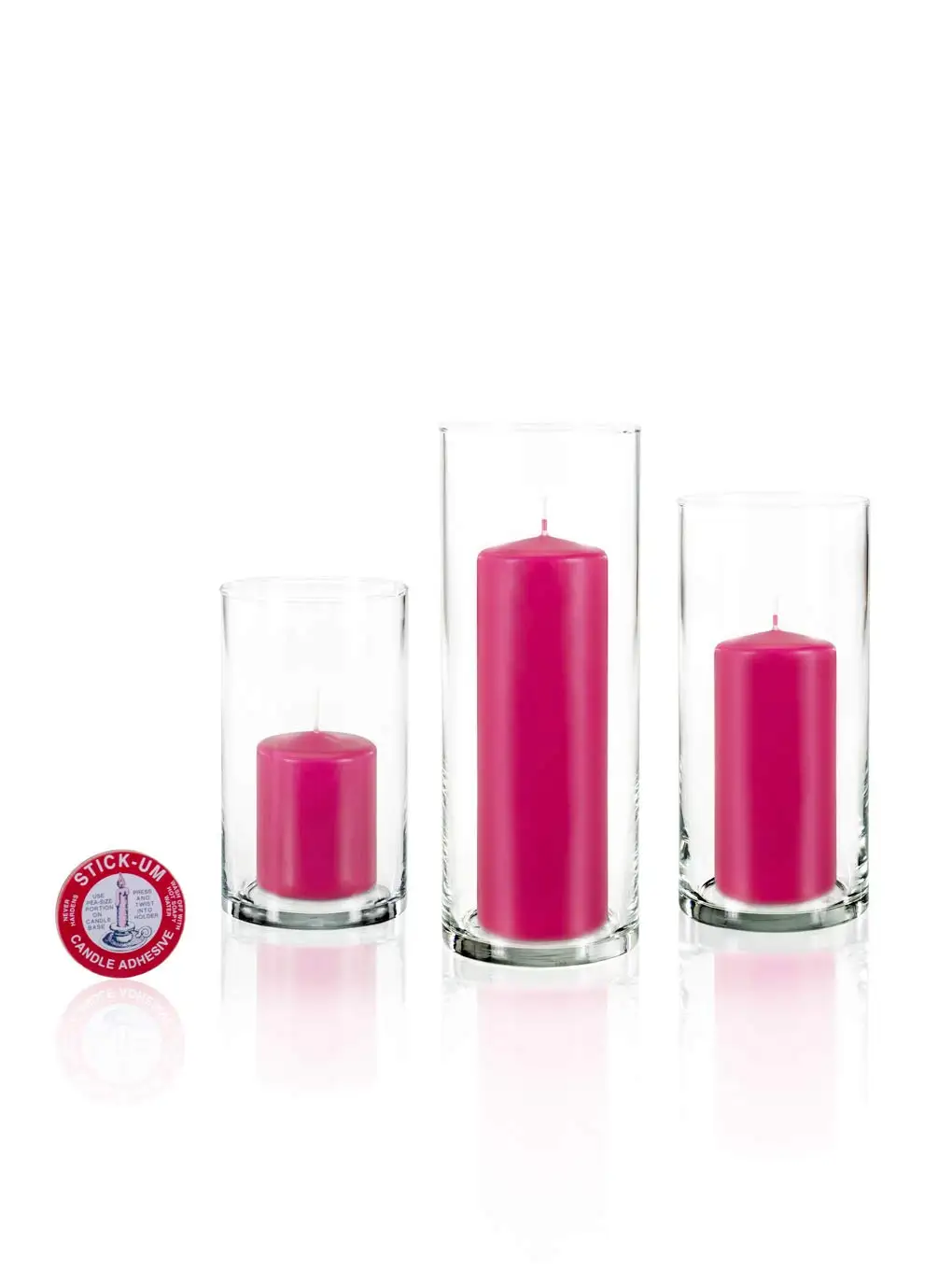 Set of 12 Slim Pillars and Cylinder Vases - Tiffany Blue