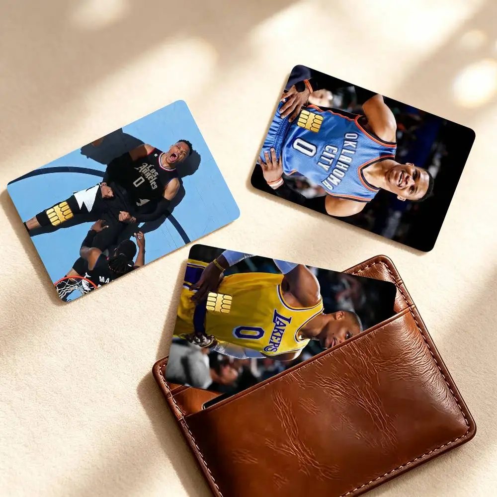 L-Legendary Point Guard Russell Westbrook   Credit Card HD Stickers Game Card Decal Small Chip Waterproof Sticker Gift
