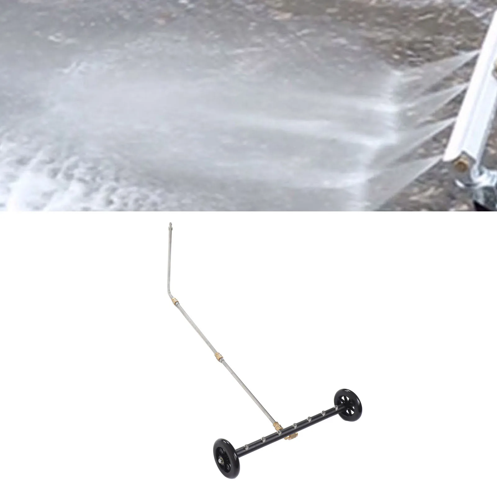 Pressure Washer Undercarriage Cleaner 4000psi 2 in 1 Under Car Water Broom Surface Cleaner with 3 Extension Wands for Balcony Co