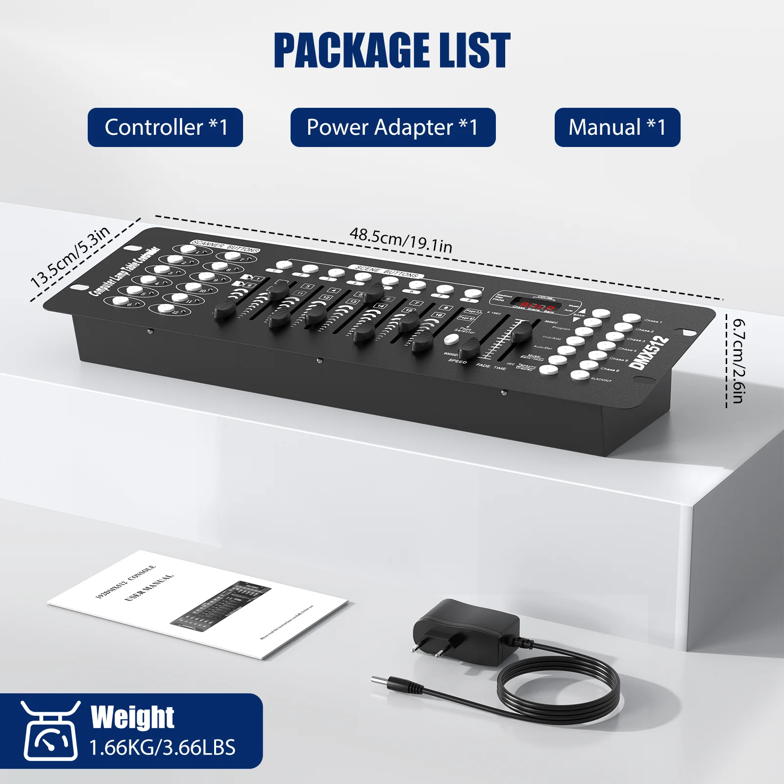 

Контроллер Datewink DMX 512, 192-канальная консоль DMX, контроллер сценического освещения для светодиодов Par, подвижный головной светильник, оборудование управления DJ