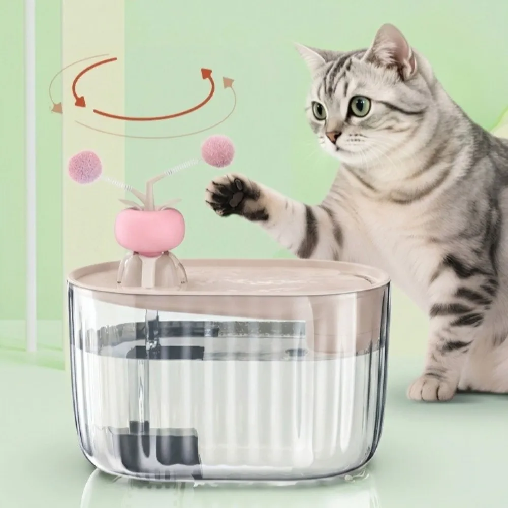 USB Powered Electric Cat Water Fountain Large Capacity Low-Noise Automatic Drink Bowl Auto Recirculate Filtering Clear