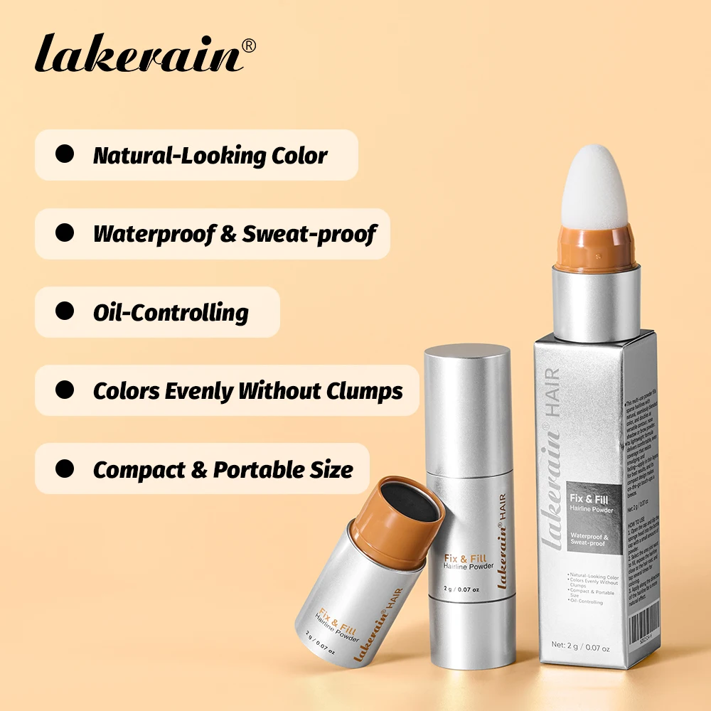 Fix & Fill Hairline Powder Waterproof Sweatproof Oil-Controlling Precise Brush Head Uniform Coloring Multi Purpose Beauty Powder