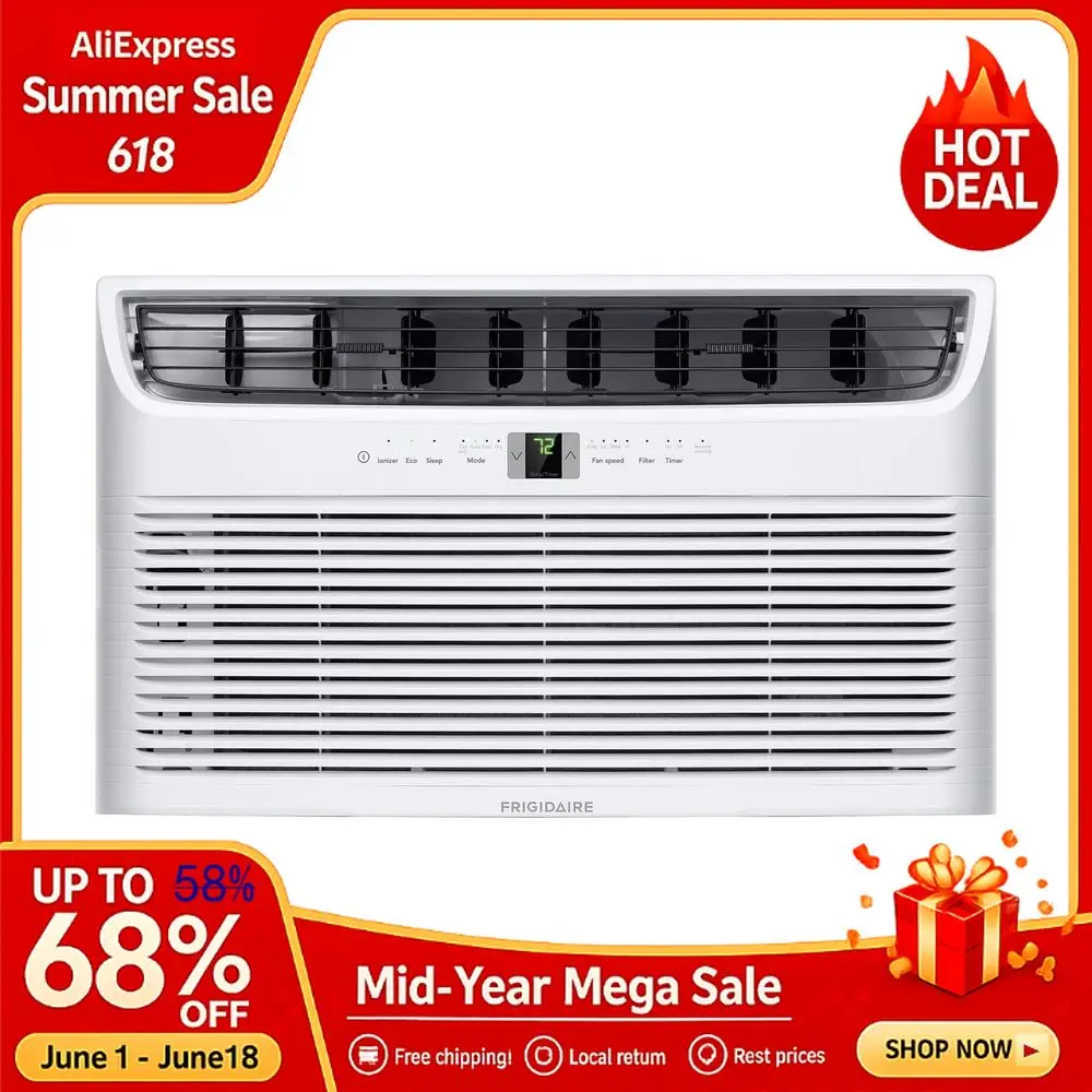 

230V 14000 BTU Wall Air Conditioner with Dehumidifier, Fan amp Remote Control,Quiet Energy Efficient Wall Mounted AC Unit,Custom
