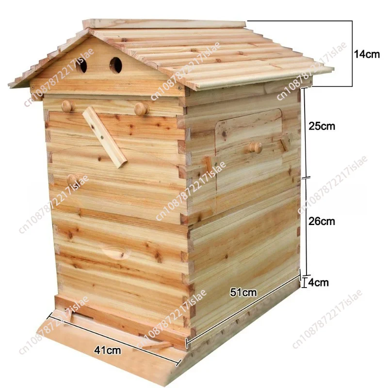 7 Frames Automatic Self-Flowing Honey Beehive Box Beekeeping Hive No-Bee Rack Design