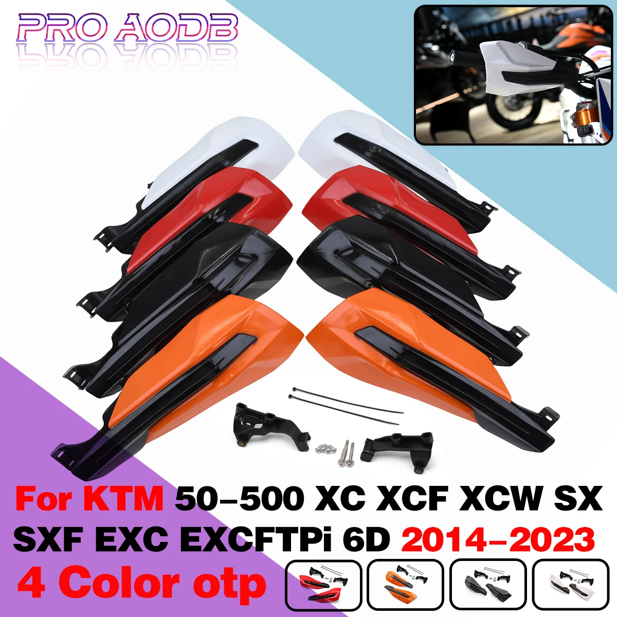 

Motocross Hand Handlebar Handle bar Guards Handguard For KTM SX SXF EXCF XCW XCF XC 50 65 85 125 150 250 350 450 500 2014-2023