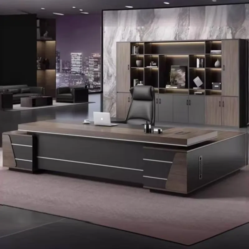 Floor Modern Luxury Office Desk Organizer Storage Reception Study Computer Desk Standing Conference Mesa Escritorio Furniture