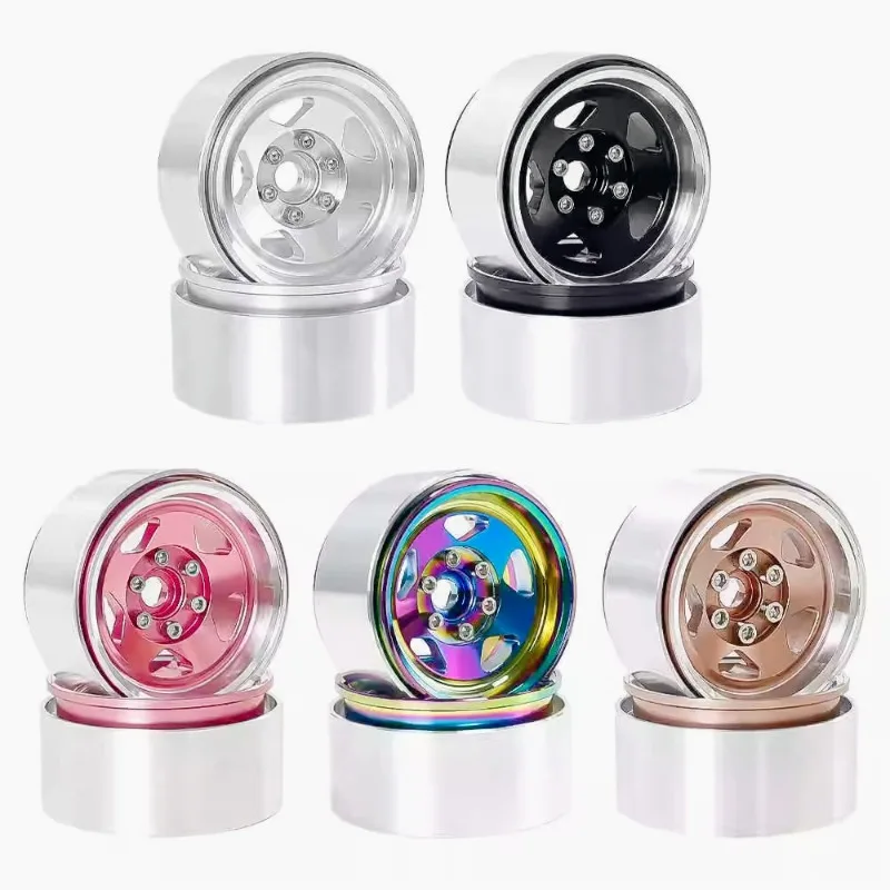 

4 шт. 1,9-дюймовая металлическая пятизвездочная ступица колеса с имитацией 1:10 RC Crawler Car AXIAL SCX10 II 90046 RC4WD D90 Traxxas TRX4 TF2 TRX6