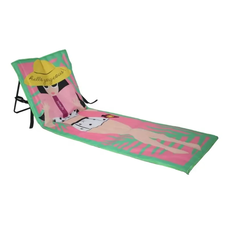 for Lightweight Portable Stainless Steel Adjustable Backrest Oxford Waterproof Camping Beach Folding Mattress Outdoor