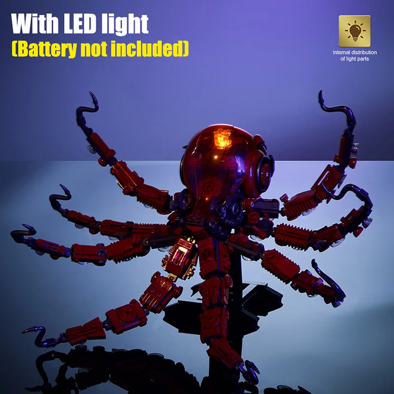 Kreative MOC 882 stücke Mechanische Octopus Modell Bausteine Set DIY Montieren Mechs Octopus Ziegel Kits Spielzeug Für Kinder Geschenke