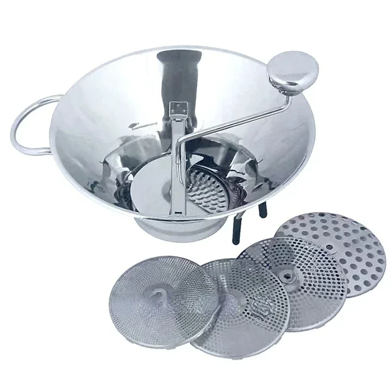 Manual deli shake grinder stainless steel hand crank grinder mash maker mashed potato food Hot sales