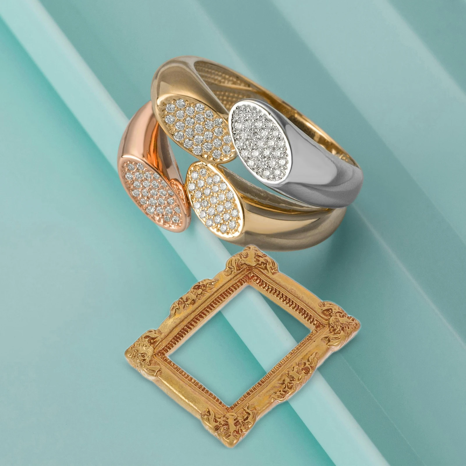 

40 PCS Mini Resin Frame Manicure Photo Baroque Frames Picture Vintage DIY Gold