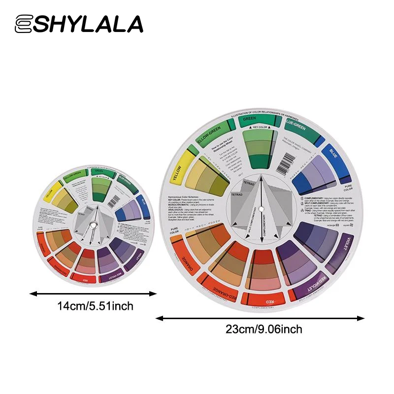 Paper Card Wheel 12 Colors for Nails 2Pcs Nail Pigment Color Board for Salon Manicure Reference Tools
