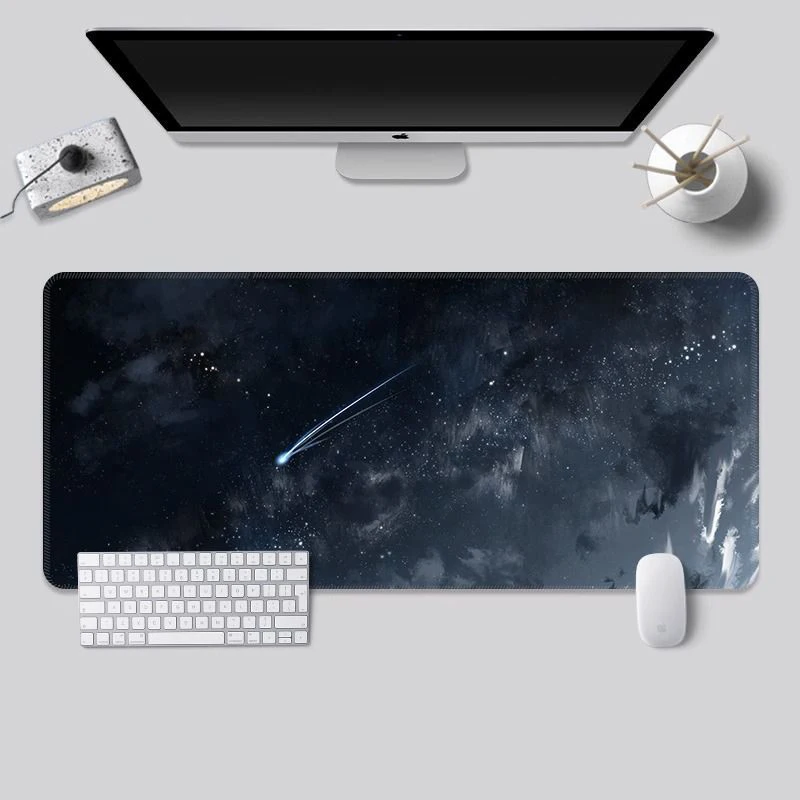 

Black and White Mouse Pad Simple and High-end Gaming Setup Accessories Mousepad Gamer Playmat Extended Pad Office Carpet 900x400