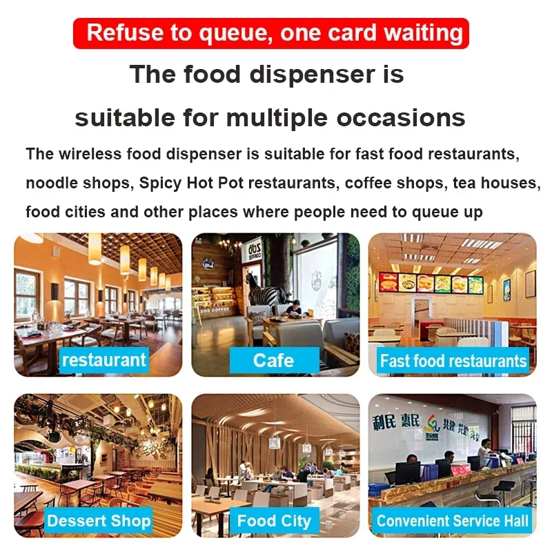 Wireless Restaurant Pager Calling System 20 Pagers Buzzer Vibrator Bell Receiver For Food Truck Bar Coffee Fast Food Hotel