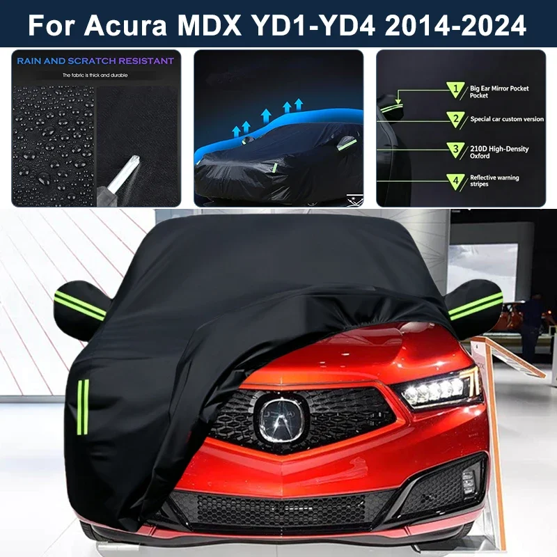 Auto Exterior Sun-Snow Protective Car Cover For Acura MDX YD1-YD4 2014-2024 Waterproof Dustproof Anti-UV Outdoor Cover