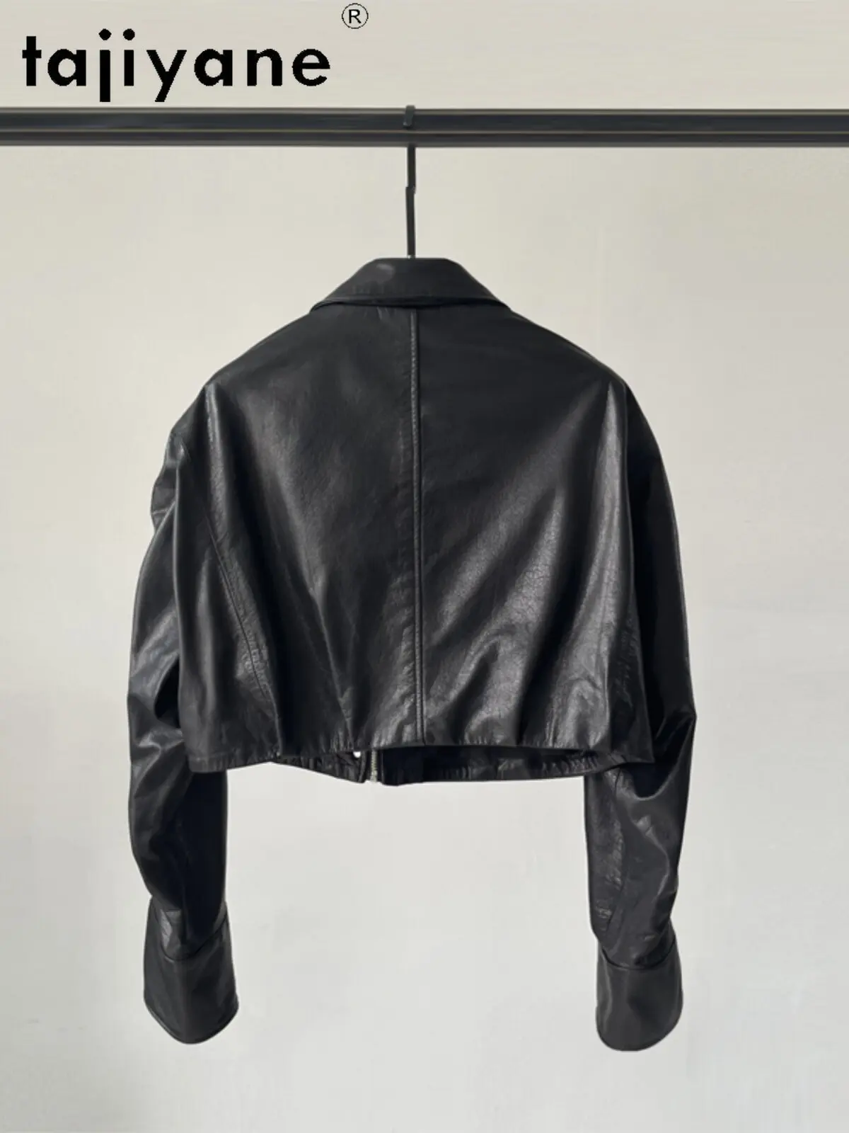 TAJIYANE Real Top-Grain Oil Wax Cowhide Leather Jacket Woman Short Motorcycle Jackets Autumn Stylish Coat Women Clothes 2026가죽자켓
