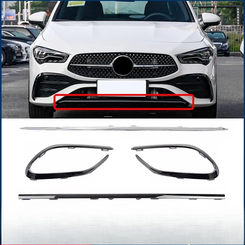 

Подходит для переднего бампера Mercedes-Benz CLA200 CLA260, хромированная яркая полоса CLA220, гальваническая задняя планка W118