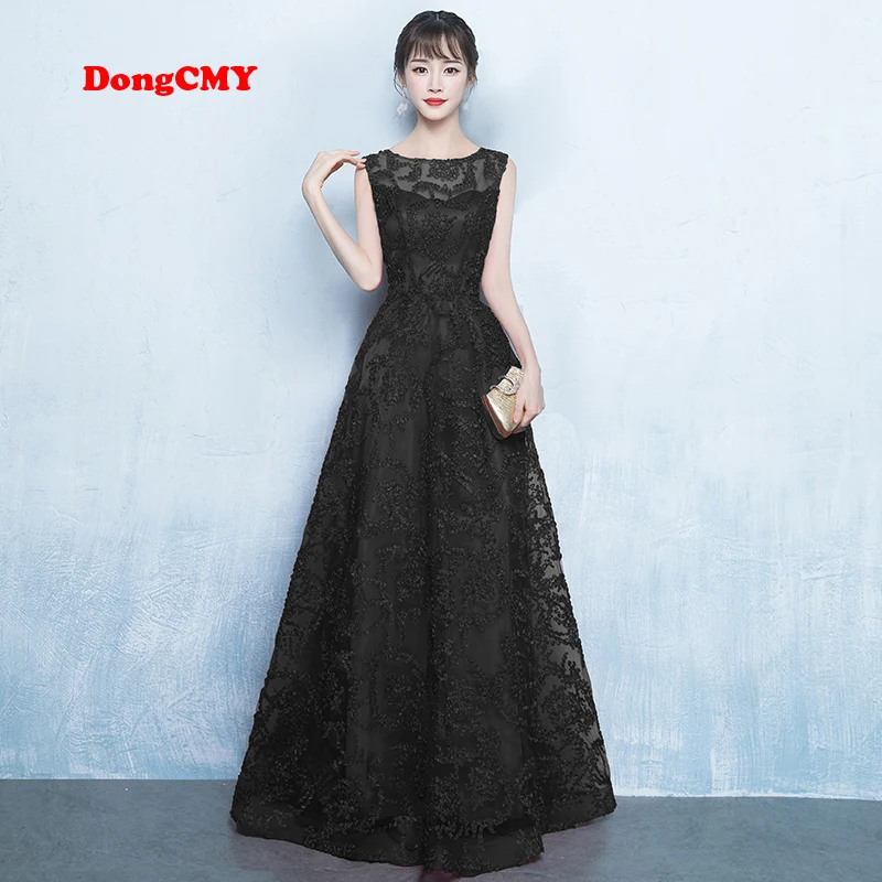 DongCMY New 2025 HomeComing Dresses WT0030 Vestdio logon Formal long Party Black dress