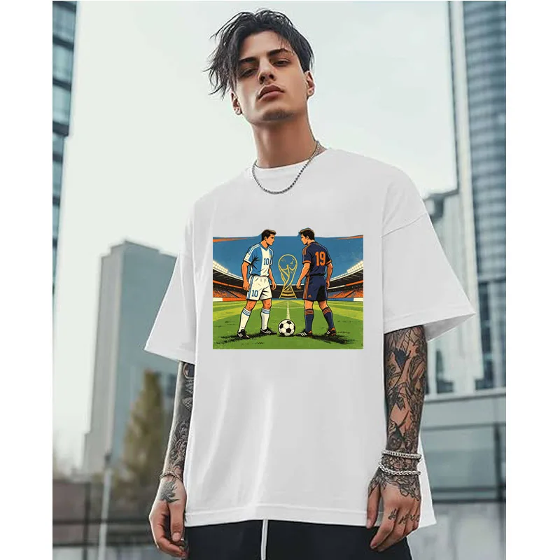 Messi Wasch- und Bade-T-Shirt: Messi-gesegnetes Meme-Fan-T-Shirt im Y2K-Cartoon-Stil für den Fußballspieltag 2026 – PK Yamal Kleidung – Detail 16