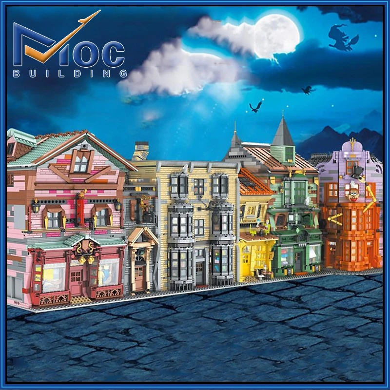 MOLD KING Film HP 16041 Building Blocks Il Magic Scherzo Negozio Modello di Montaggio Mattoni Giocattoli 16038 16039 16040 Per Il Collettore