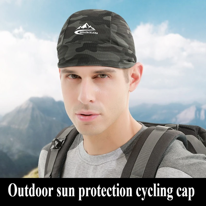 

Sports Hat Spring Summer Cycling Running Ice Silk Quick Drying Soft Hat Riding Cap Anti-UV Liner Sweat Cap Outdoor Bike Hat Cap