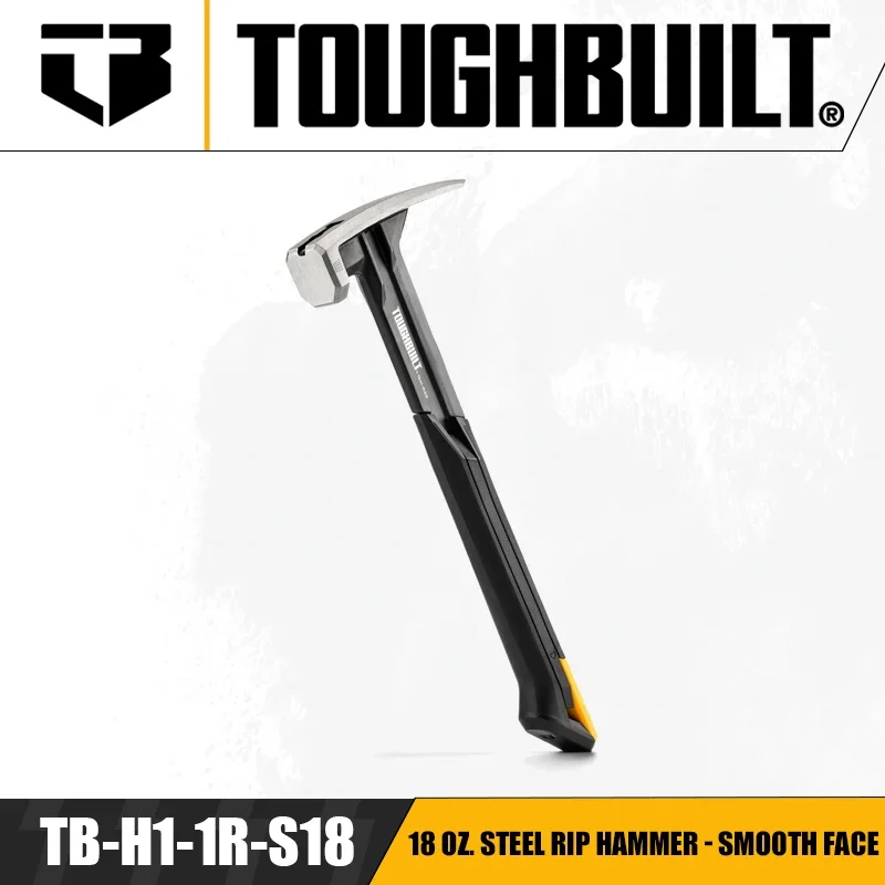 TOUGHBUILT TB-H1-1R-S16/TB-H1-1R-S18 16 OZ. 18 OZ. Steel Rip Hammer Smooth Face Hand Tools