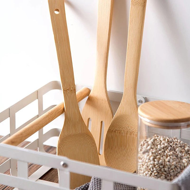 11.81*2.36in Kitchen Kit Bamboo Non Stick Frying Pan Spatula Bamboo Rice Spoon Spatula High Temperature Resistant Cooking Tool