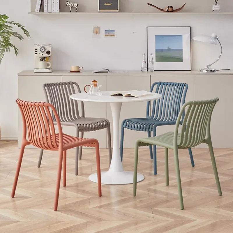 Balcony Plastic Backrest Leisure Luxury Chair Home Restaurant Dining Room Chair Sillas Para Comedor Beach Chairs For Kitchen - Image 3