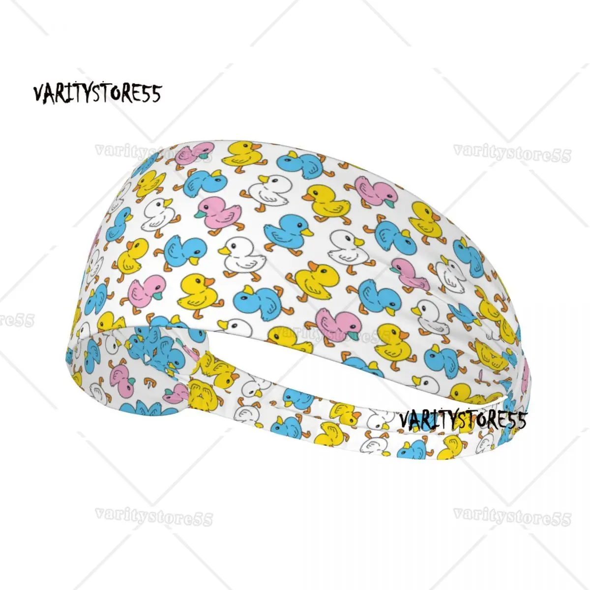 

Изготовленная на заказ красочная мультяшная резиновая повязка на голову с уткой для мужчин и женщин, влагоотводящая повязка на голову для спортзала для езды на велосипеде