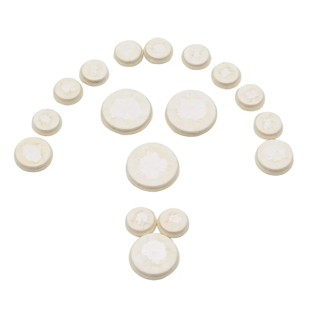 17Pcs/Set Clarinet Pads White Button Leather Pad Durable Exquisite Clarinet Accessories Woodwind Instruments Replacement Parts