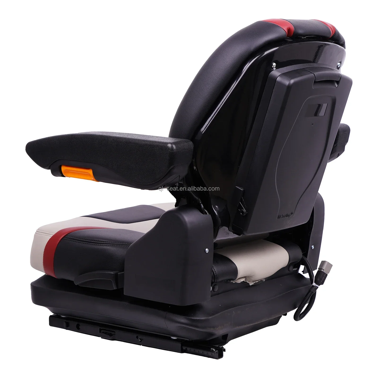 Premium Ventilated &Heating Vinyl toyot Forklift Seat Chair with Low-profile Mechanical Suspension