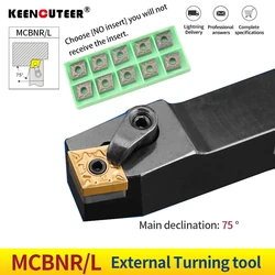 1pc MCBNR2020K12 MCBNR2525M12 MCBNR3232P12 External Turning Tool Holder CNMG12 Carbide Inserts MCBNR/L Lathe Cutting Tools Set