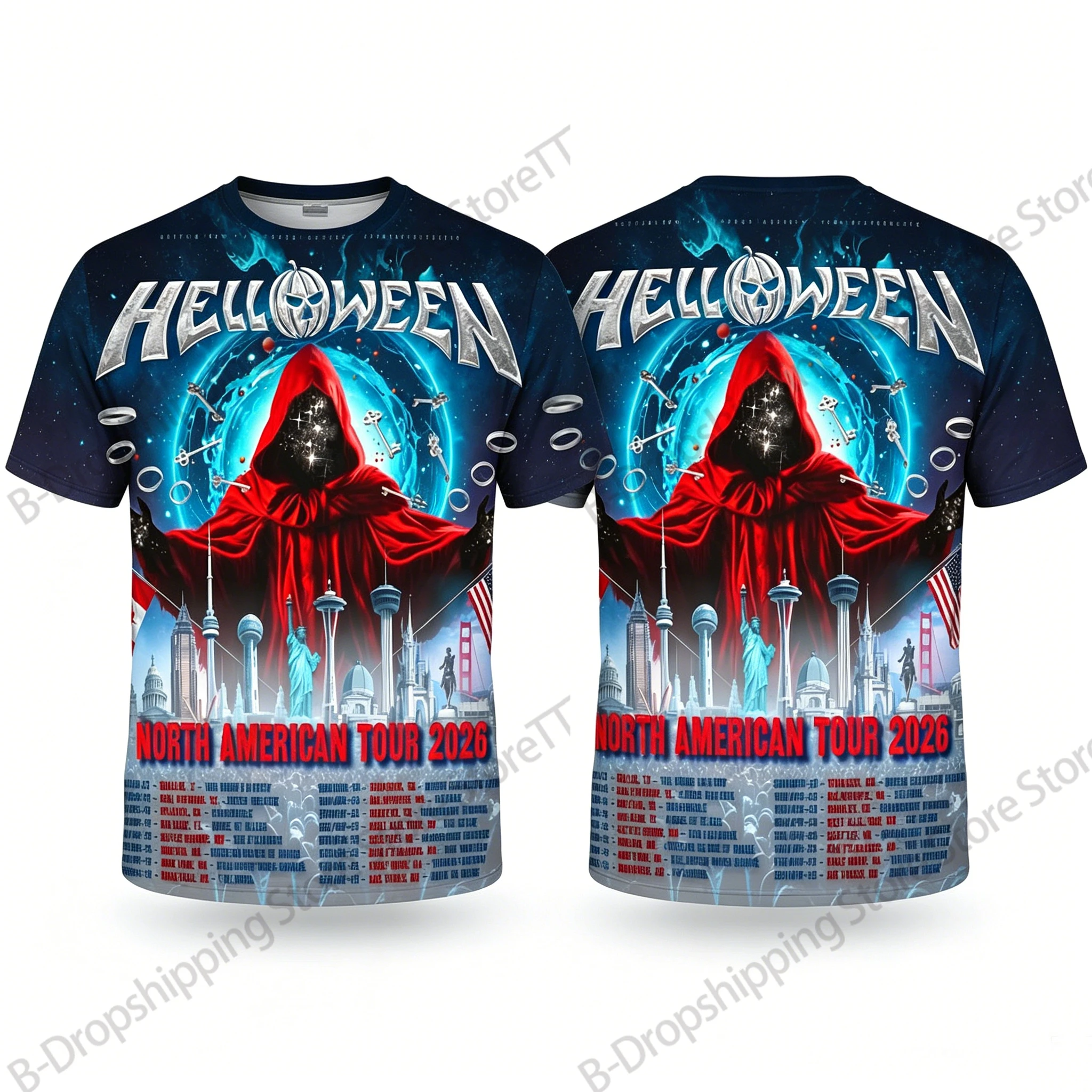 Hip Hop Rock Band Helloween 40 Year Anniversary Tour 2026 3D Print