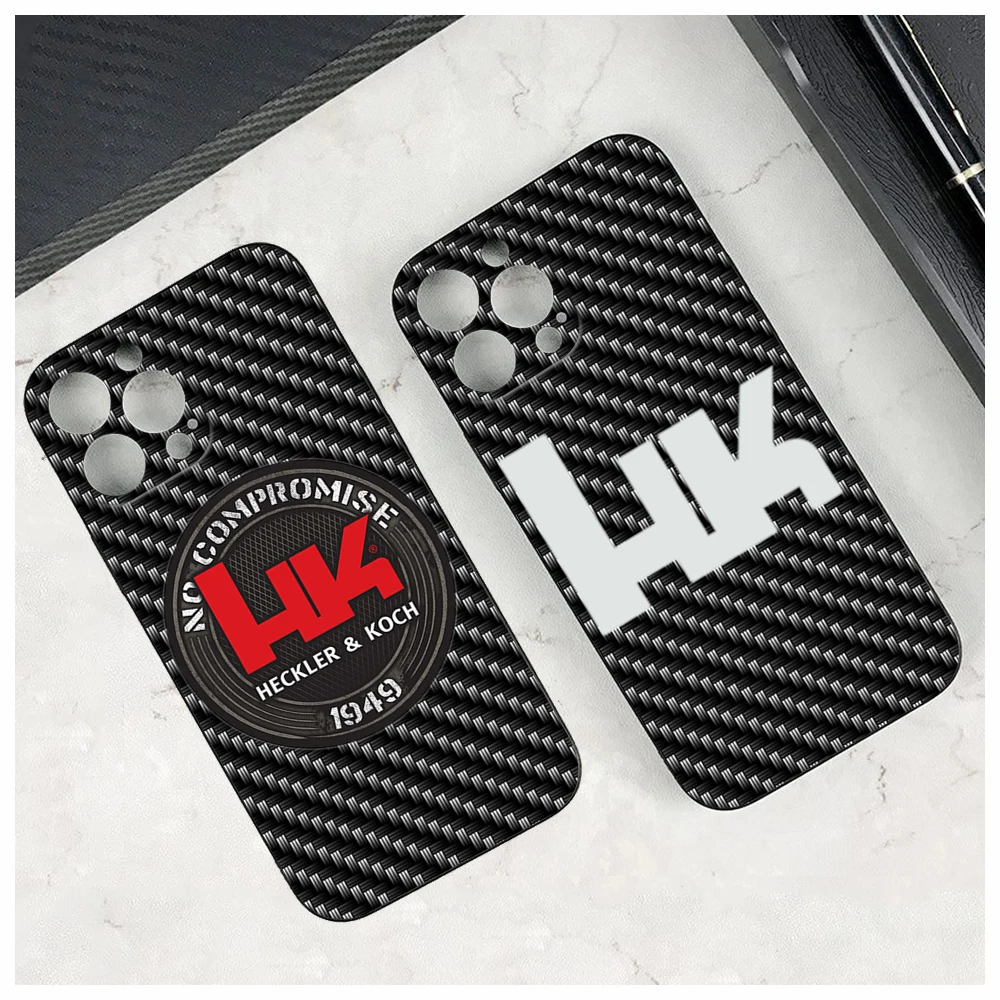 For IPhone14 Pro Heckler Koch Hk Mg4 Gun Pistol Riffle Military Army Phone Case for IPhone 11 12 13 14 Pro XR XS MAX Black Cover