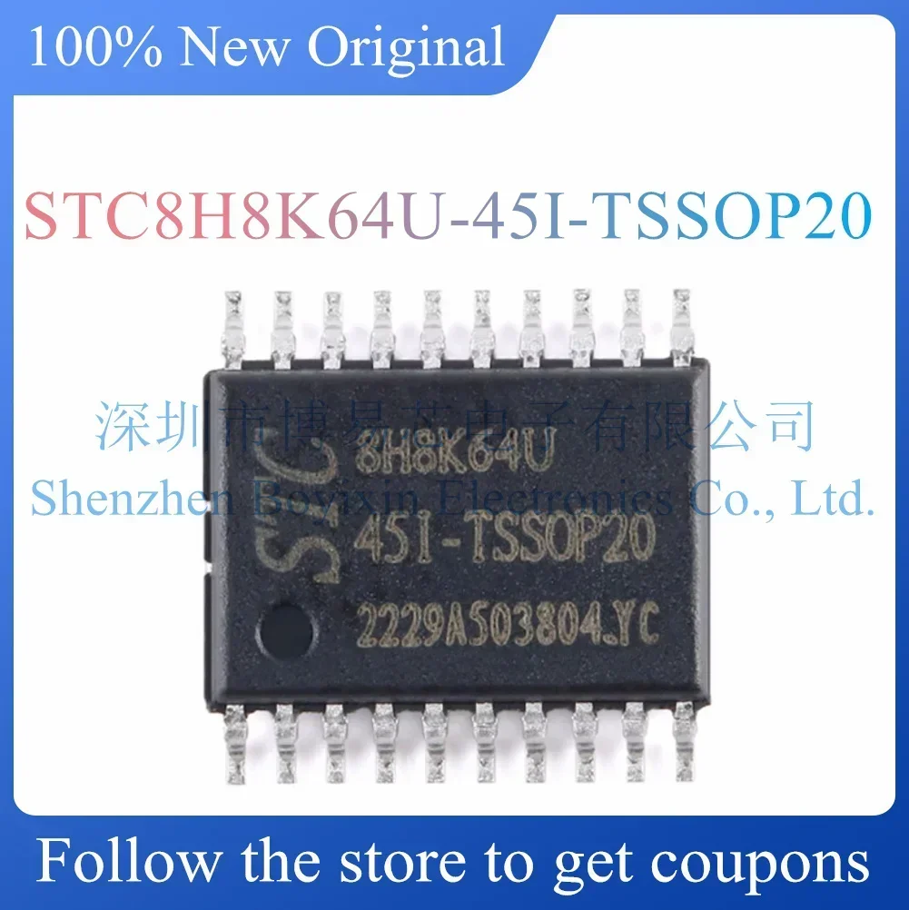 

NEW STC8H8K64U-45I-TSSOP20 Original genuine