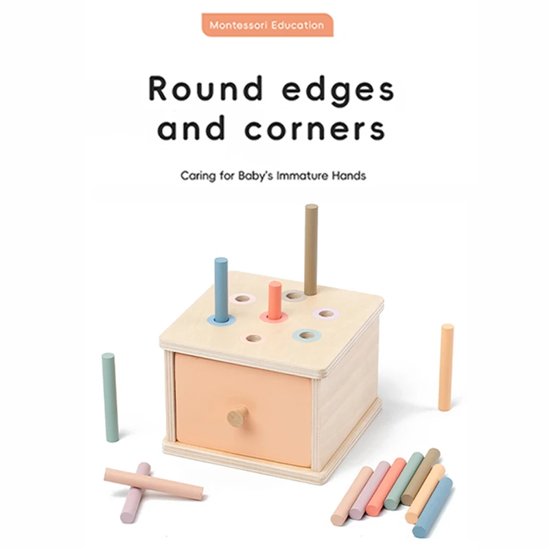 Caixa permanente de objeto de bebê montessori, brinquedo de madeira, forma de classificação de cores, caixa de correspondência, bola de moeda, caixa sensorial, habilidades motoras finas para