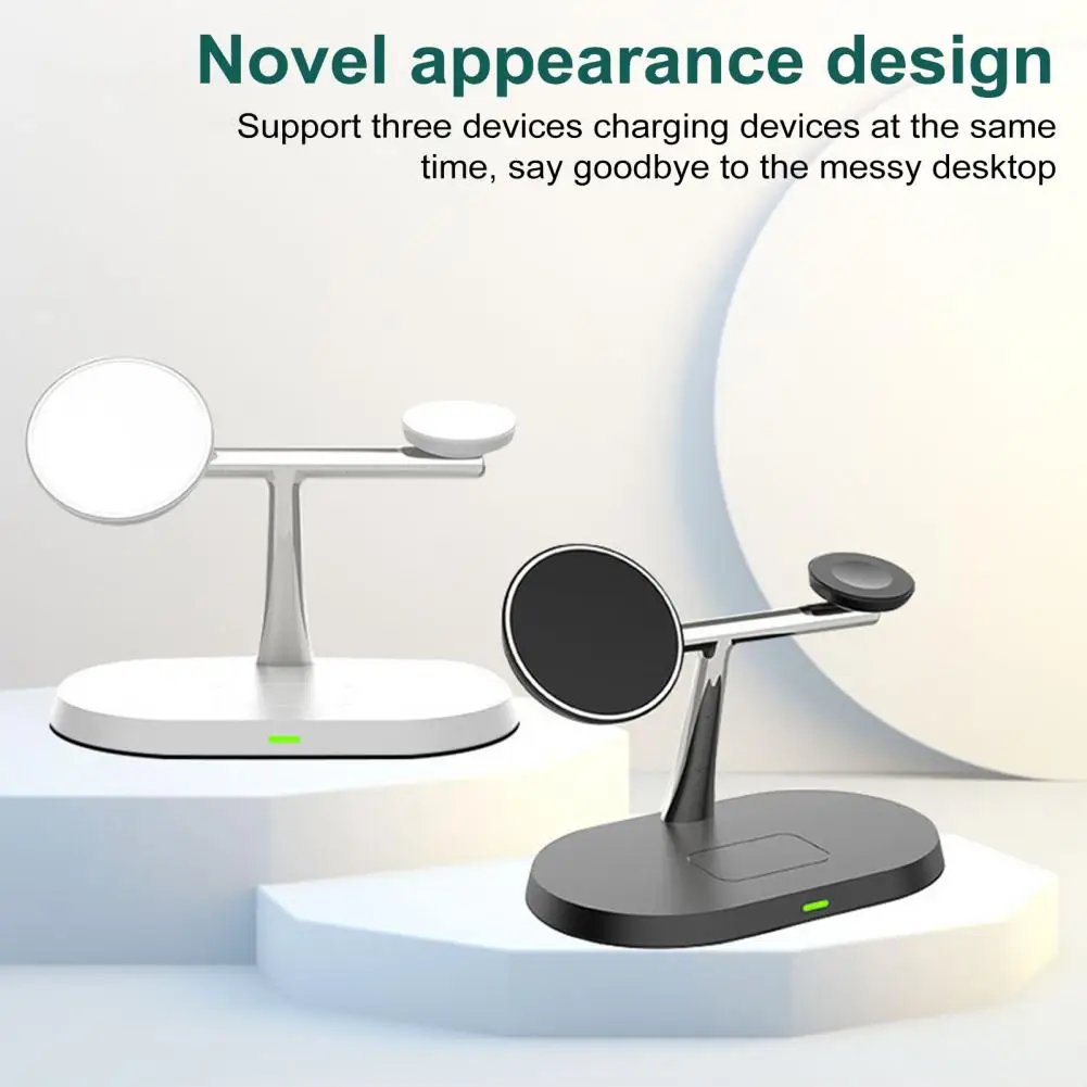 Magnetic 3-in-1 Charging Station with Smart Chip for IPhone 15/14/13 Pro Max for Apple Watch Ultra/SE/9 for AirPods Pro