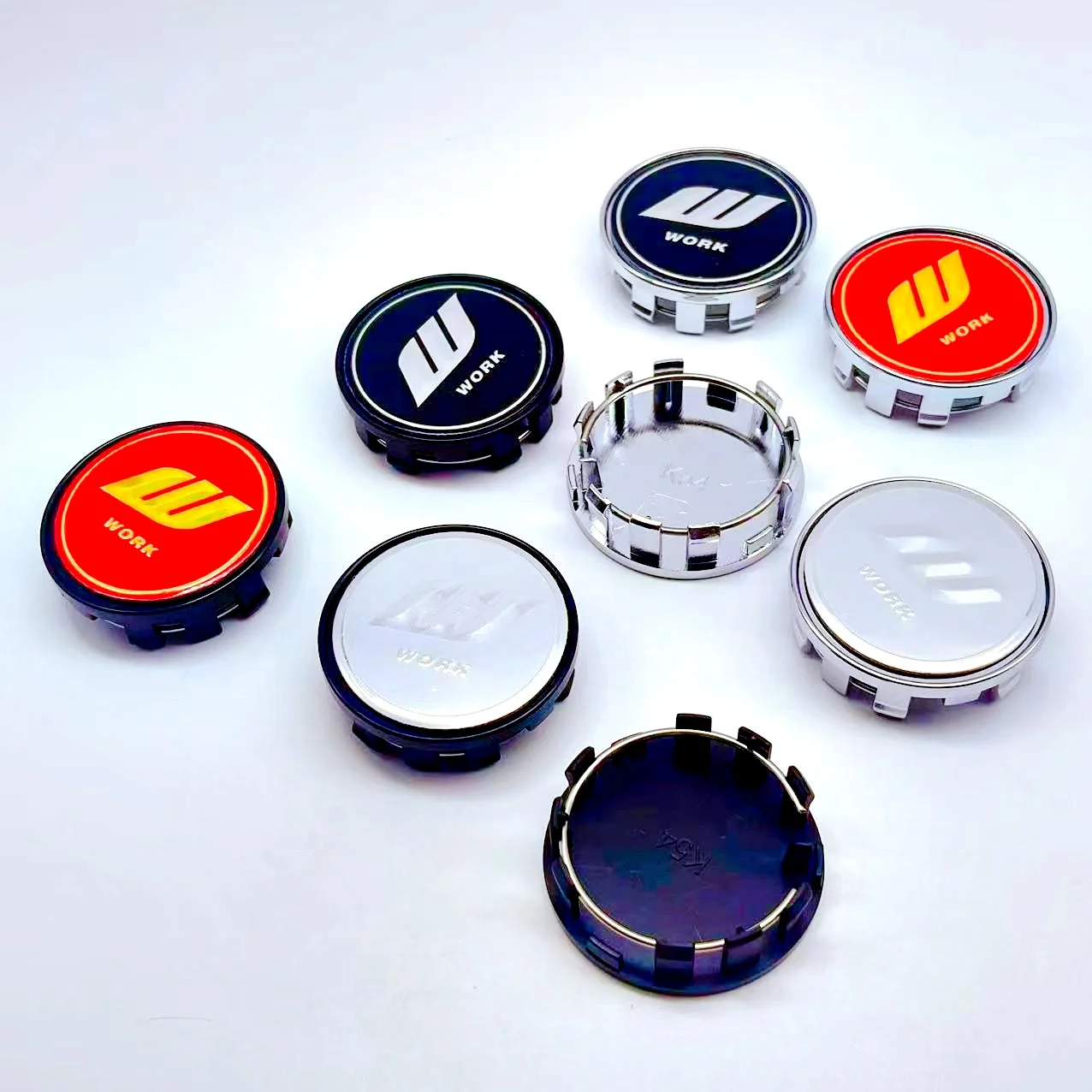 

4PCS/lot 3D 54MM W WORK Car Wheel Center Hub Caps Car Emblem Badge Logo Wheel Center Cap label car styling accessories