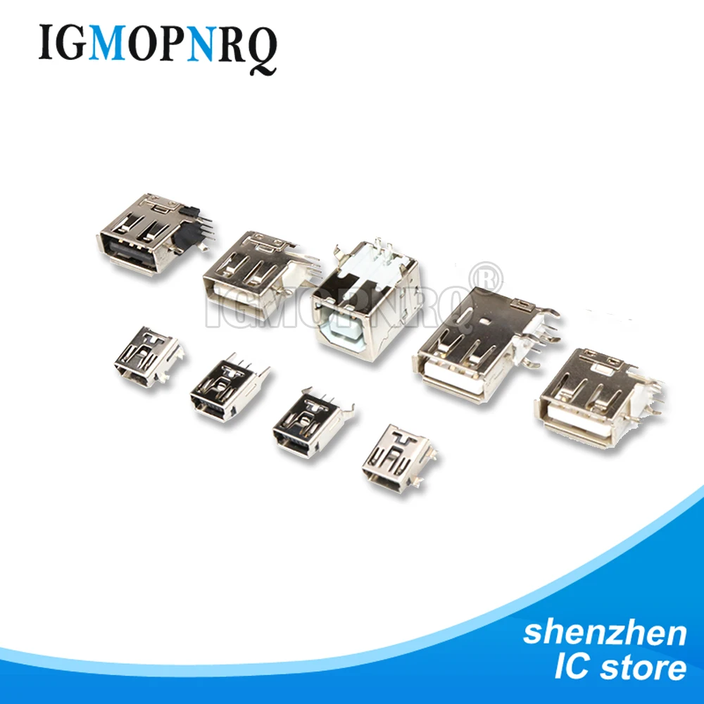 5PCS Connector USB-AF Female Socket (Double Layer, DIP SMD Vertical Single Layer) USB Socket Interface Mini USB-3.1 10 16 24P