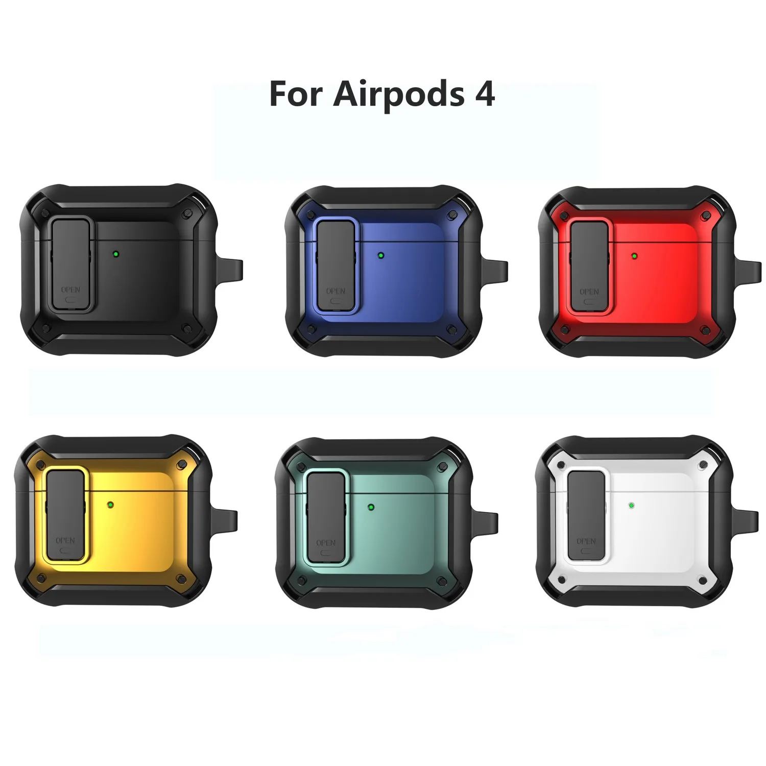 غطاء قفل أمان لـ Airpods 4 ، Bumblebee ، غطاء سماعة أذن بمفتاح فاخر مع سلسلة مفاتيح لـ Apple