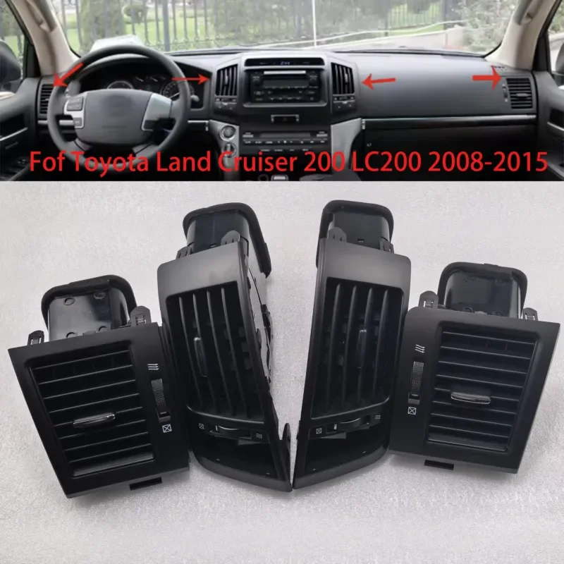 Car AC Air Vent Grille Panel for Land Cruiser 200 LC200 2008-2015 Center Dashboard Outlet Cover Trim Replacement