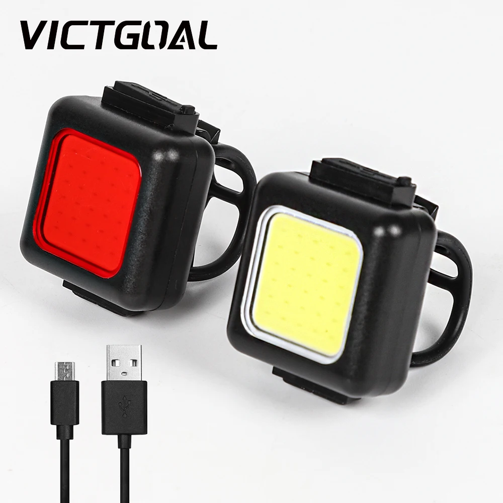 

VICTGOAL Мини-велосипед, Задний Передний фонарь, USB-зарядка, задний фонарь для горного и шоссейного велосипеда