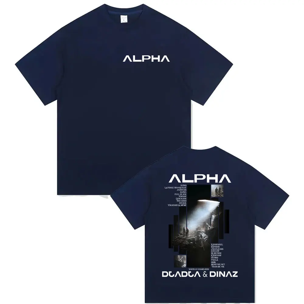 Rapper Alpha Djadja & Dinaz Tour 2025 New T-Shirt Men's Hip Hop Retro Style Short Sleeve T Shirt Man Clothing Casual Cotton Tees