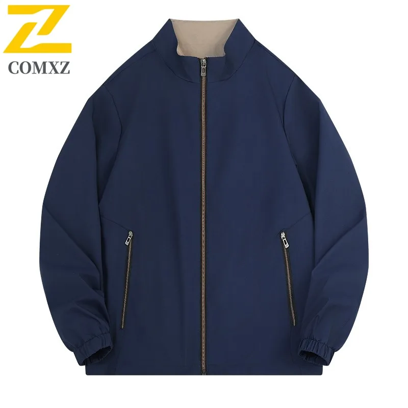 

COMXZ Мужская куртка Chaqueta 2025, дышащая легкая уличная куртка для бега, путешествий, кемпинга, классическая модная куртка без капюшона