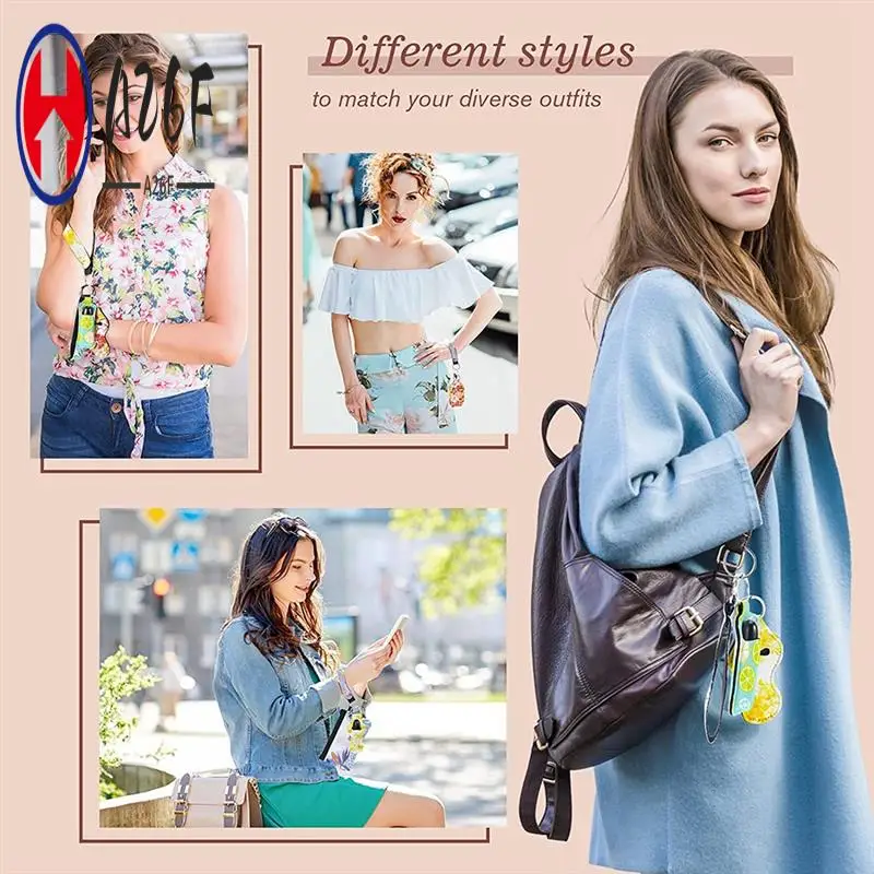 A26F-25PCS Sublimation Blanks Wristlet Set Lipstick Holder Keychain Makeup Pouch, Keychain Holder For DIY Craft Gift