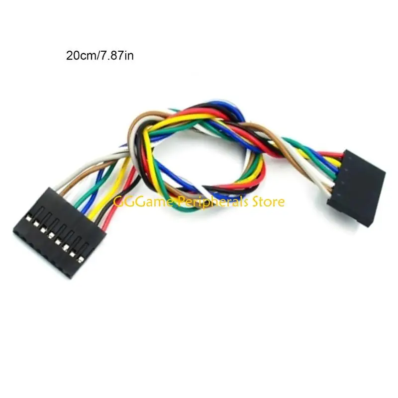 U55B 10pcs 2.54mm Jumpers Double Head Sockets Connectors 2AWG Wires For Audito