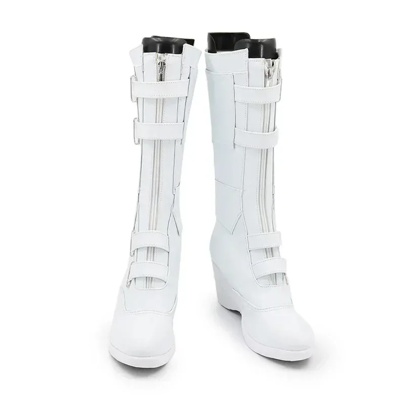 AIAI 2025Yu- Natasha Romanoff Black PU Leather Shoes Halloween Carnival Boots Cosplay Prop Custom Made