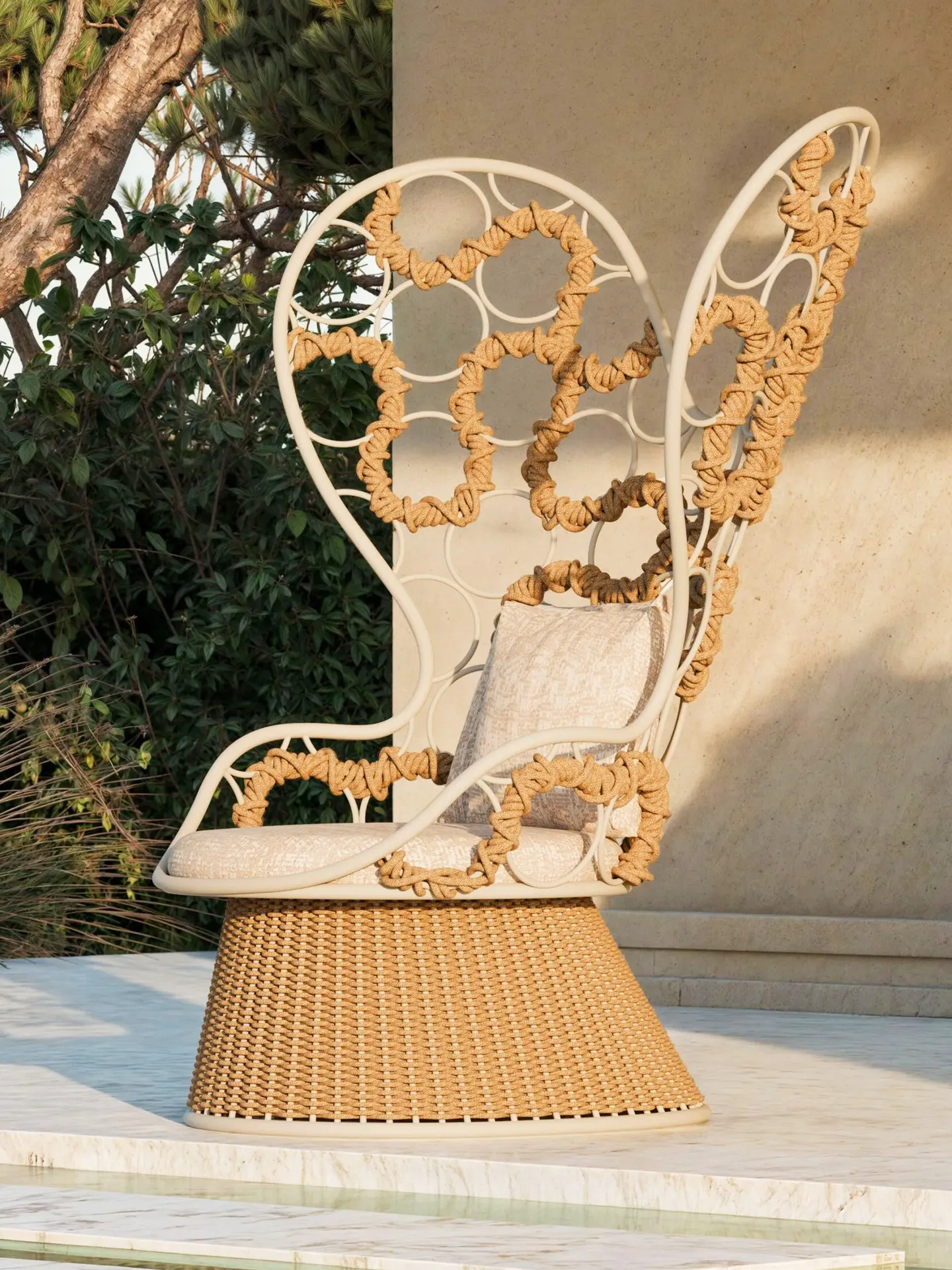 TTOutdoor rattan sofa leisure rain and sun protection courtyard balcony furniture