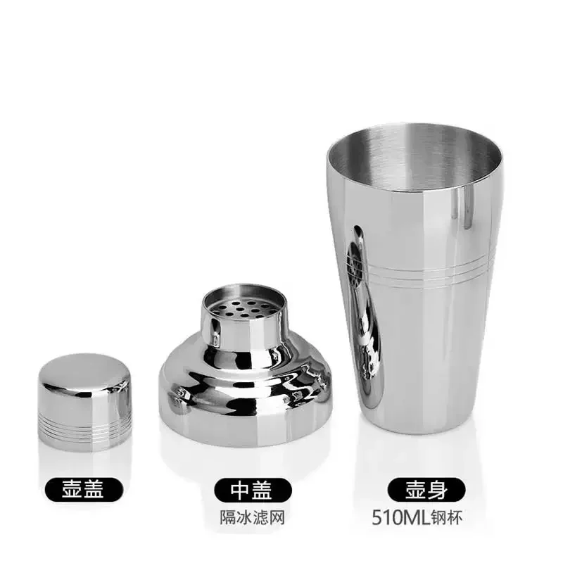 

304 Stainless Steel Bartender With Shelf Shaker Set Bar Home Shaker Mixing Glasses ShakerHot Sales Cheap And Fine
