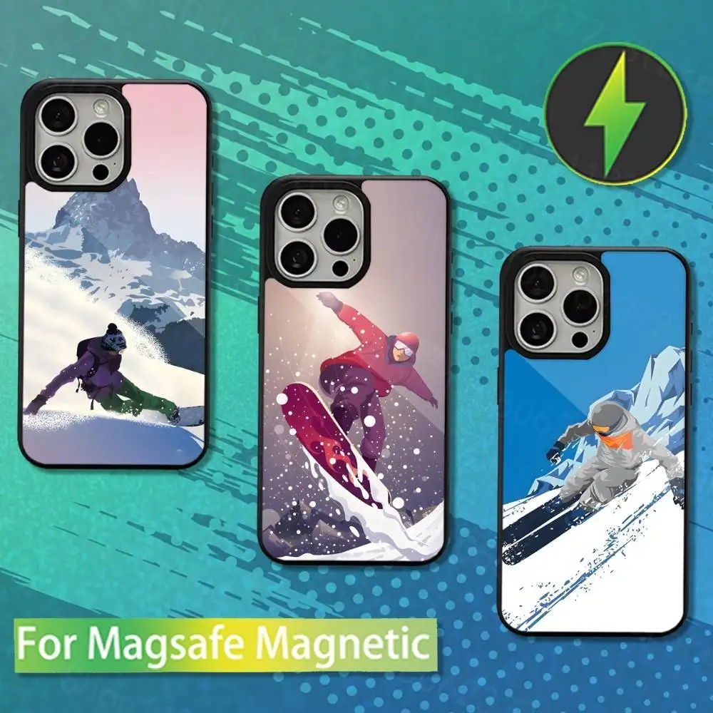 

Hot Sport Snowboarding Phone Case For iPhone 16,15,14,13,12,11,Pro,Max,Plus,Mini,Magsafe,Magnetic Wireless Charging Case